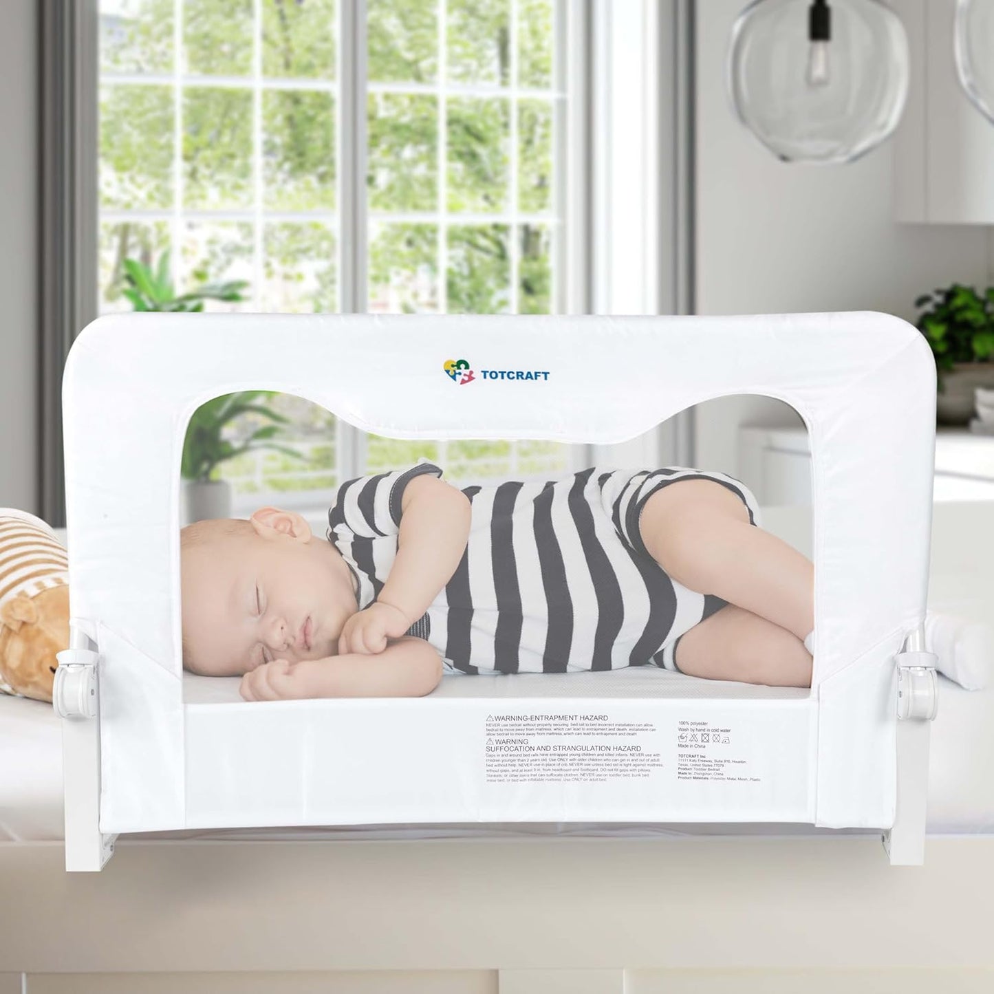 Bed Safety Rails for Toddlers - Bed Rail Guard for Queen, King, Full Szie, Twin Mattress Bed (White, 35.5W*23.5H Inch (Regular Extra Tall))