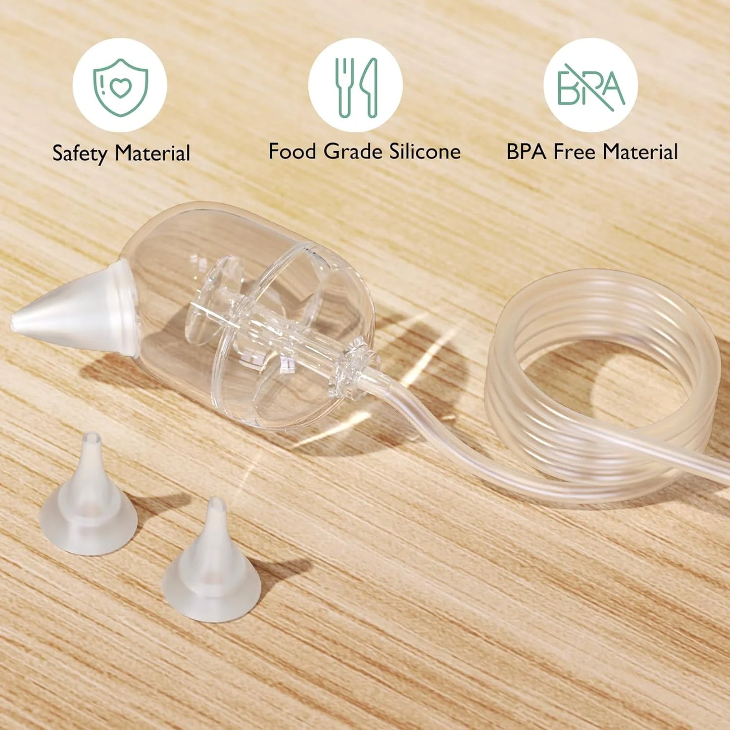 Nasal Aspirator for Toddler, 65Kpa Electric Nose Aspirator for Toddler, Baby Nose Sucker with 9 Suction Levels, 3 Silicone Tips, Nose Cleaner