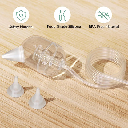 Nasal Aspirator for Toddler, 65Kpa Electric Nose Aspirator for Toddler, Baby Nose Sucker with 9 Suction Levels, 3 Silicone Tips, Nose Cleaner