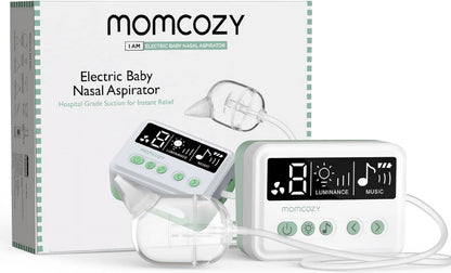 Nasal Aspirator for Toddler, 65Kpa Electric Nose Aspirator for Toddler, Baby Nose Sucker with 9 Suction Levels, 3 Silicone Tips, Nose Cleaner