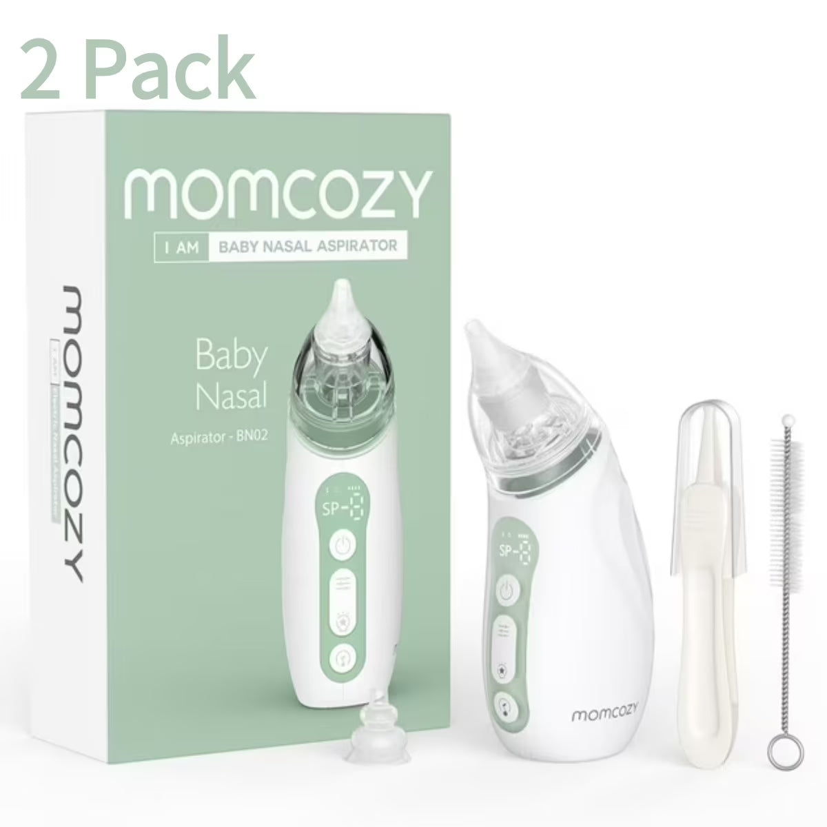 (2 Pack)  Baby Nasal Aspirator,Newborn and Toddler, Portable Baby Nose Aspirator