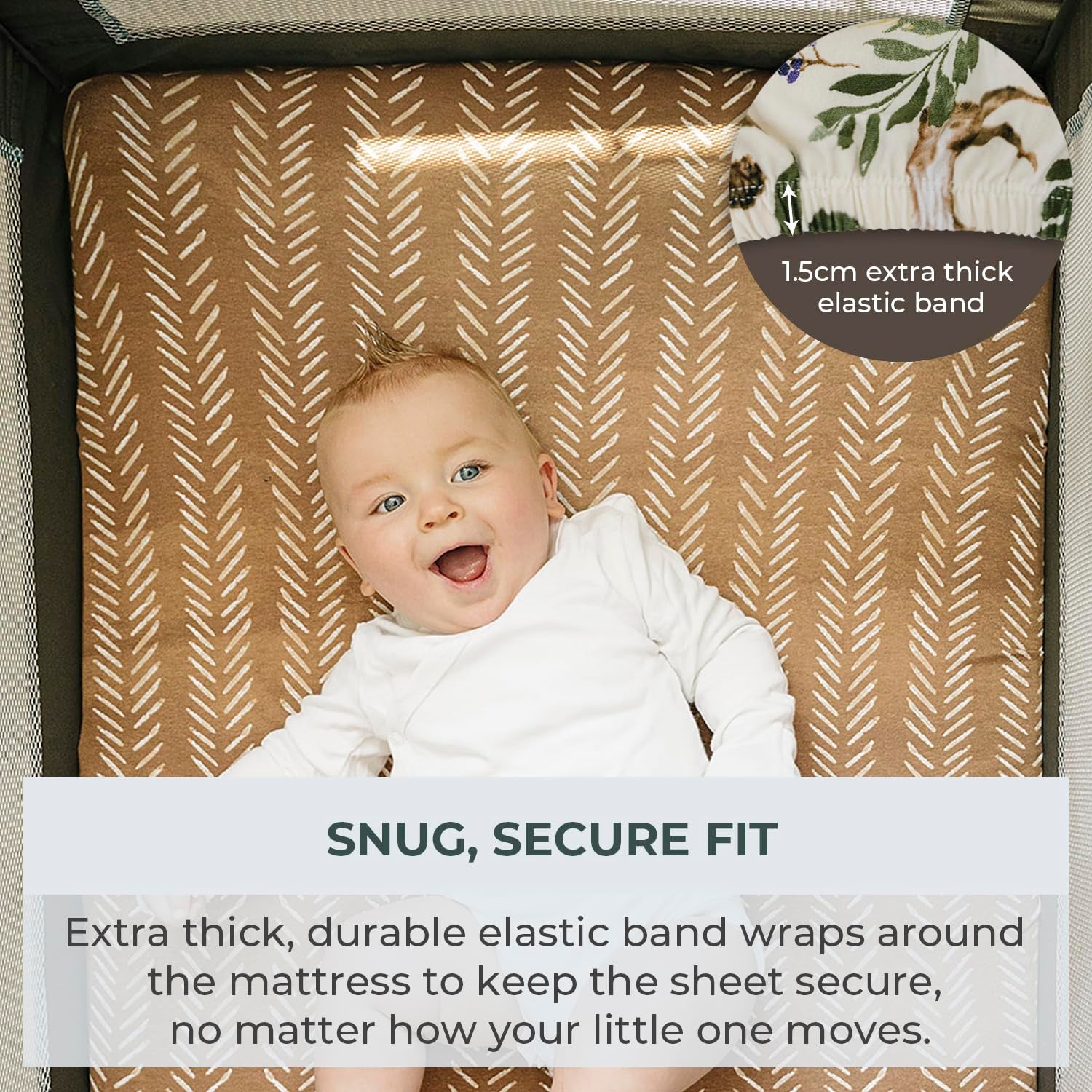 - 2 Pack Premium Pack N Play Sheets Fitted for Standard Pack and Plays and Mini Cribs - Ultra-Soft Cotton Blend, Stylish Woodland Pattern, Safe and Snug for Baby (Wildlife)