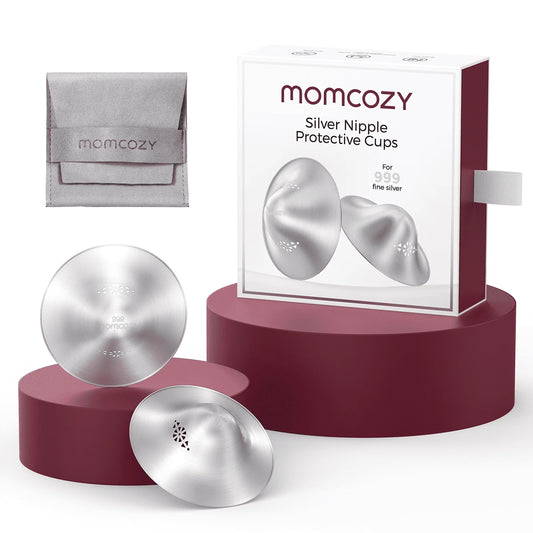 999 Silver Perforated Nursing Cups for Breastfeeding Essential, Regular Size